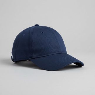 Logo Navy Waxed Canvas Baseball Cap