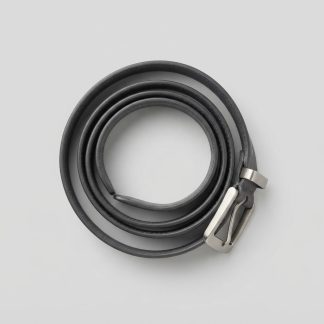 Winter Charcoal Vegetable-Tanned Leather Belt