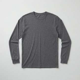 Logo Charcoal Organic Cotton Long-Sleeve Tee