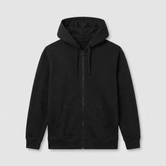 Archive Black Recycled Cotton Blend Zip Hoodie